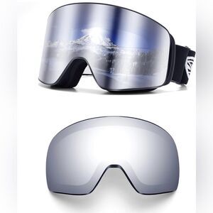 Snowboard And Skiing Googles Anti-Fog 2 Lens VLT 10% S3 NWT